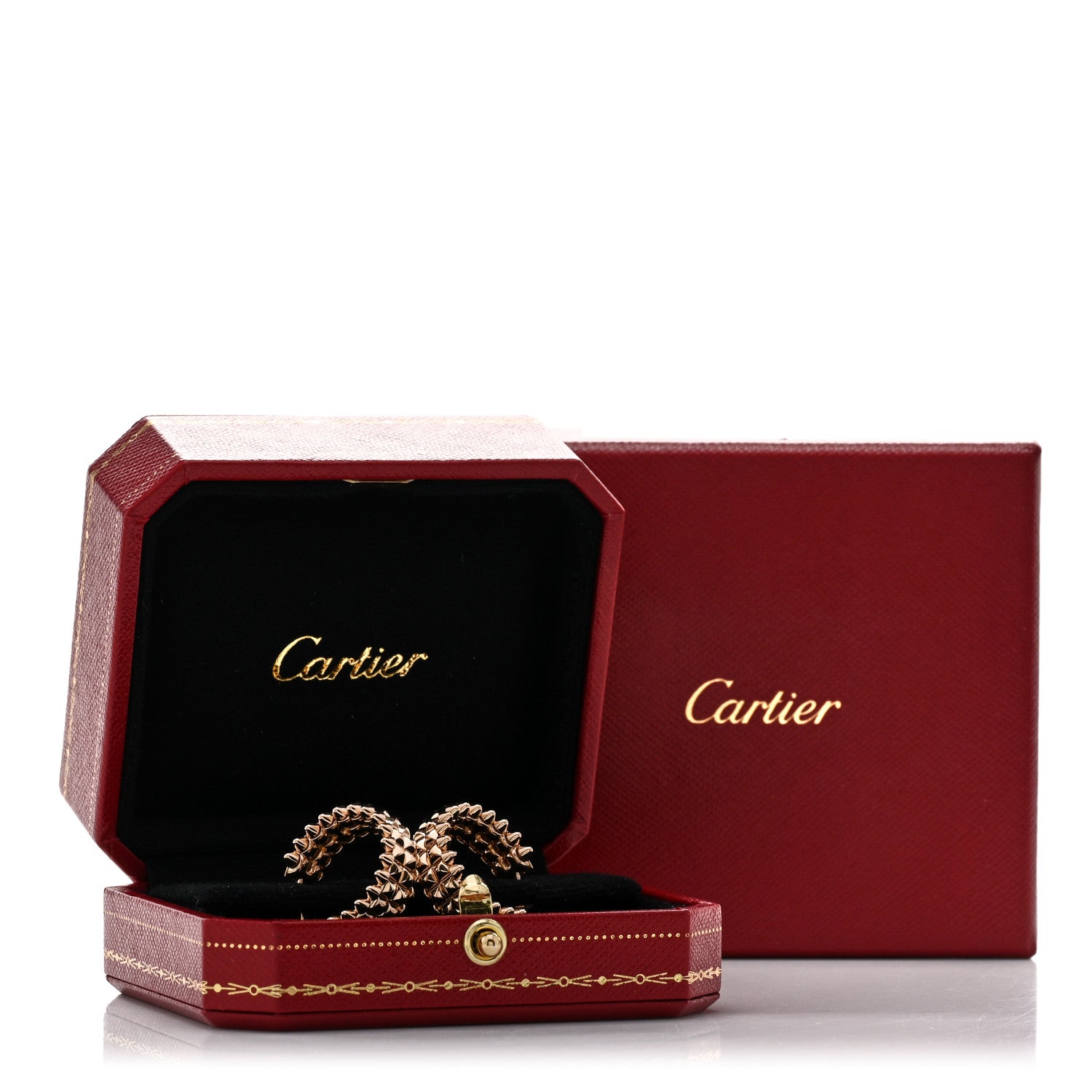 Cartier 18K Pink Gold Clash de Cartier Double Row Earrings 4 of 4