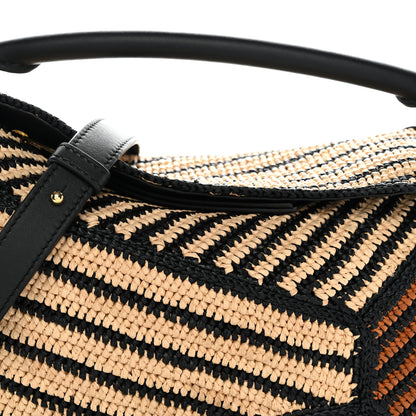 Loewe Calfskin Raffia Small Puzzle Edge Bag Natural Honey Gold 8 of 10