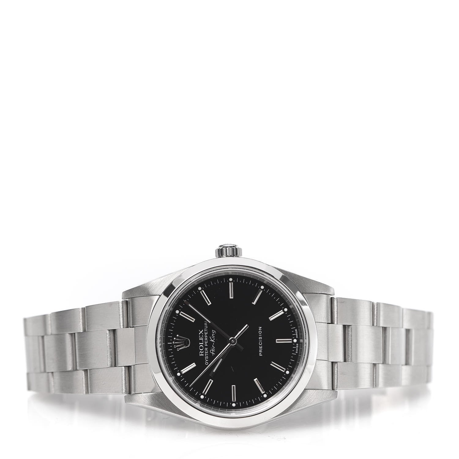 Rolex Stainless Steel 34mm Air-King Oyster Perpetual Precision Watch Black 14000 3 of 7