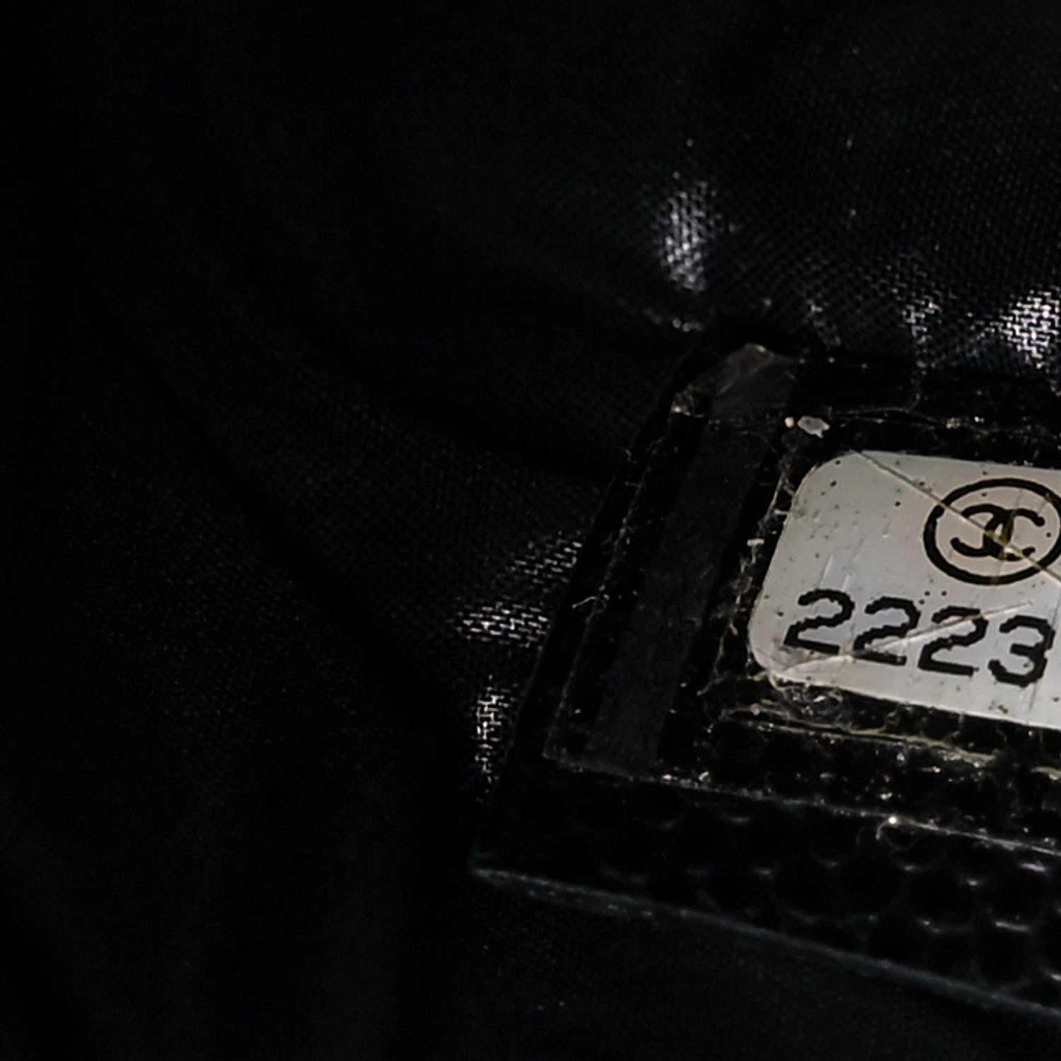 Chanel Caviar Chevron Quilted Medium Cosmetic Case Black 7 of 10