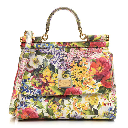 Dolce & Gabbana Dauphine Flower Print Medium Miss Sicily Satchel Multicolor 1 of 9