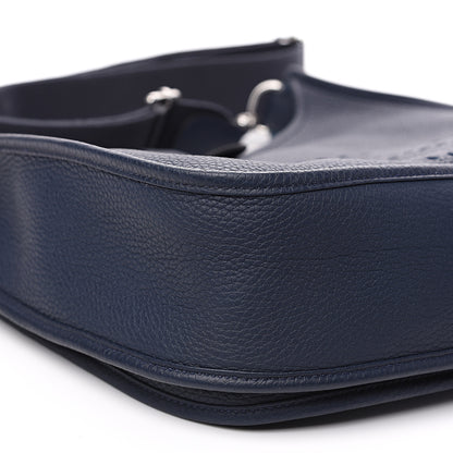 Hermes Taurillon Clemence Evelyne III PM Bleu Saphir 8 of 10