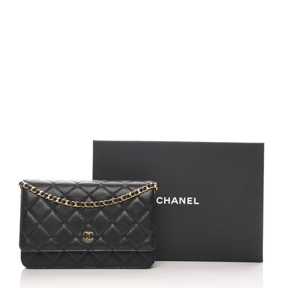 Chanel Caviar Quilted Wallet On Chain WOC Black 9 of 9