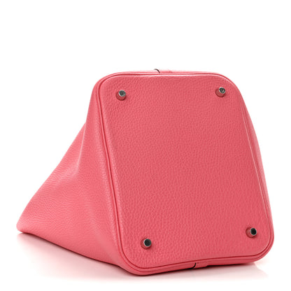 Hermes Taurillon Clemence Picotin Lock 22 MM Rose Azalee 4 of 14