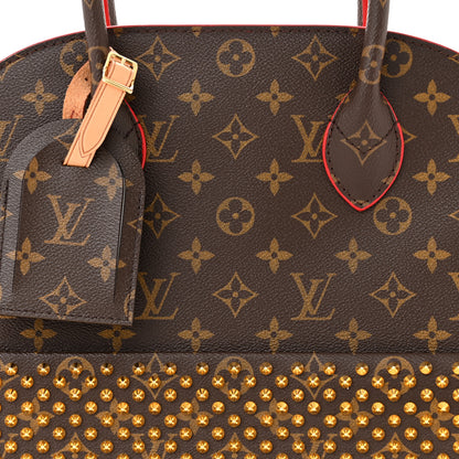 Louis Vuitton Monogram Calf Hair Spikes Iconoclasts Christian Louboutin Tote Red 7 of 11