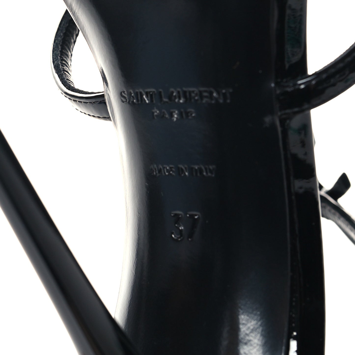 Patent Calfskin Cassandra 100 Sandals 37 Black