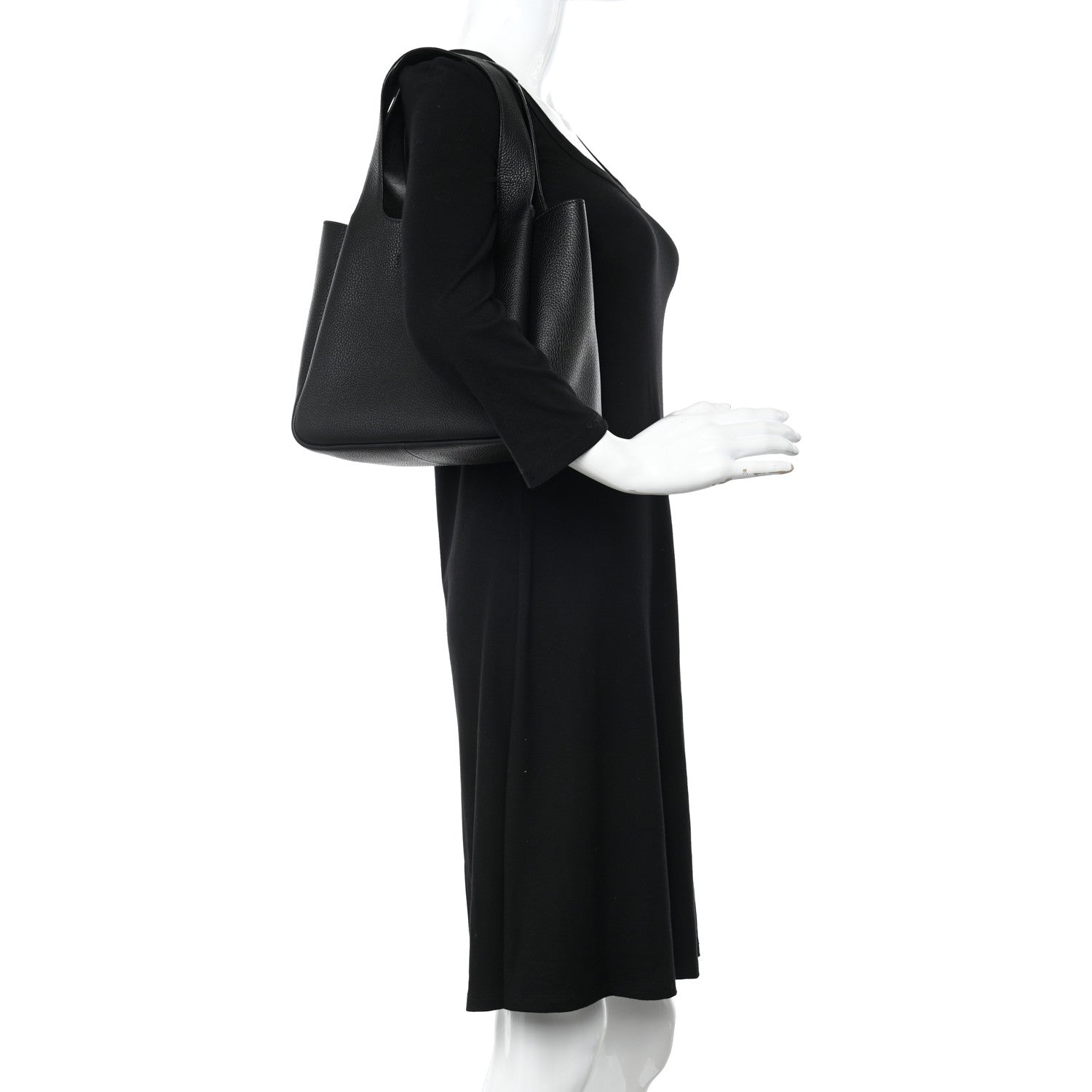 Prada Vitello Daino Soft Medium Dynamique Tote Black 2 of 10