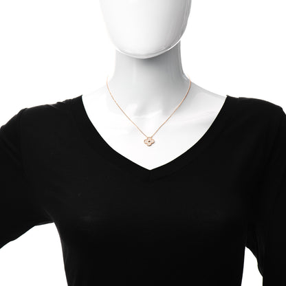 Van Cleef & Arpels 18K Rose Gold Diamond Vintage Alhambra Pendant Necklace 2 of 6