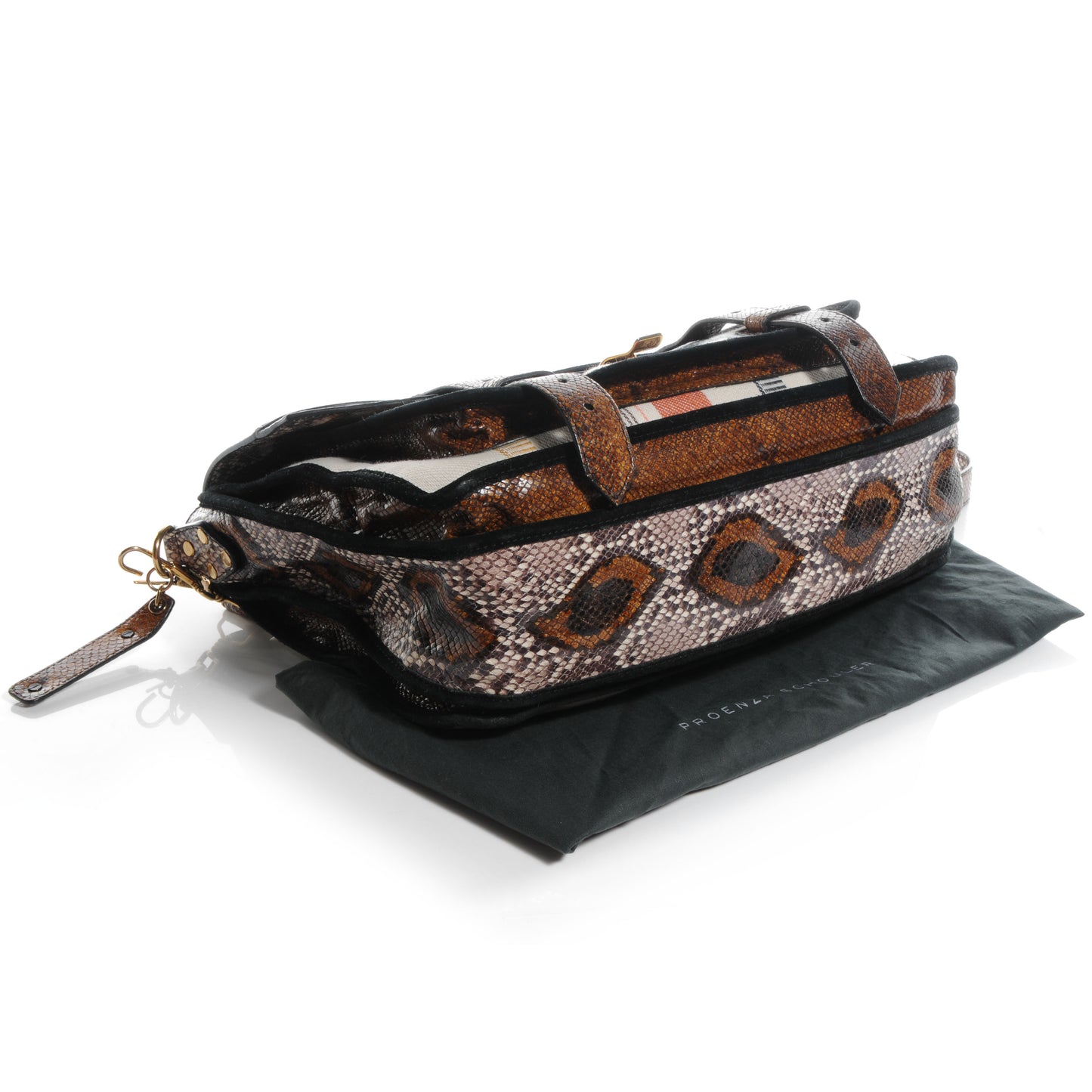 Canvas and Printed Python PS1 Large Satchel