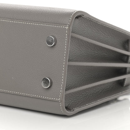 Saint Laurent Grained Calfskin Topstich Baby Sac De Jour Fog 10 of 17