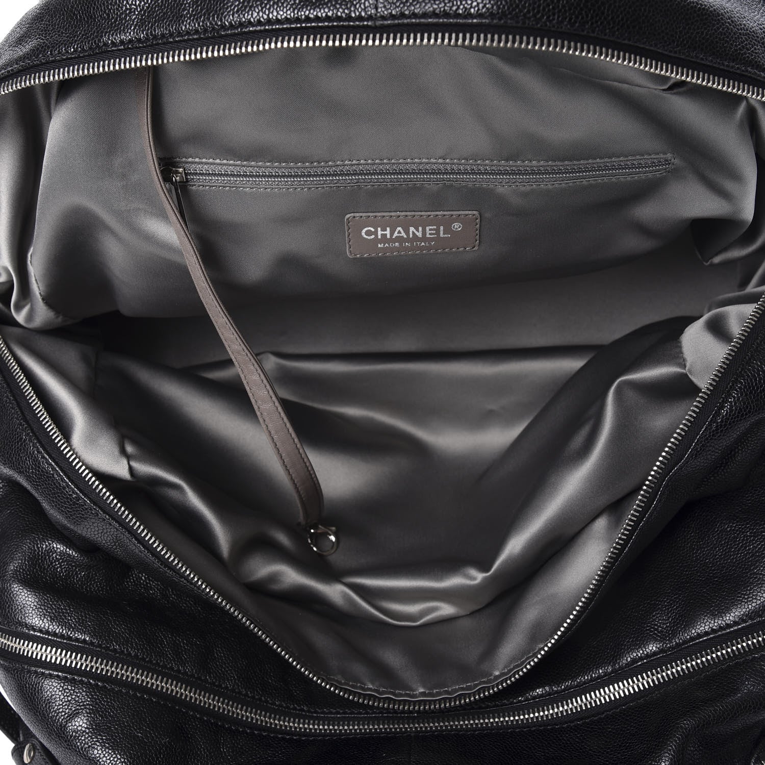 Chanel Glazed Caviar Pocket In The City Tote Black 4 of 10