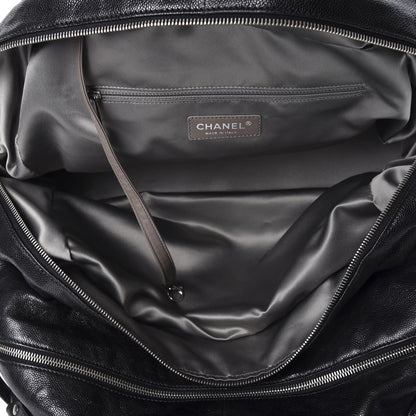 Chanel Glazed Caviar Pocket In The City Tote Black 4 of 10