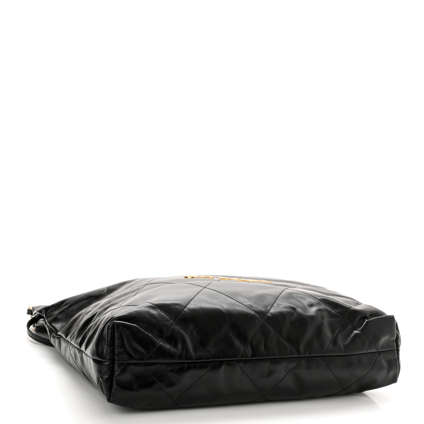 Shiny Calfskin Quilted Chanel 22 Black
