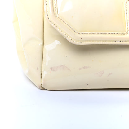 Chanel Patent Calfskin Mademoiselle Lock Bijoux Chain Flap Beige 12 of 12