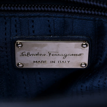 Salvatore Ferragamo Calfskin Medium Sofia Satchel Navy 6 of 15