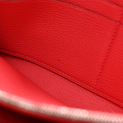 Hermes Ostrich Azap Wallet Rouge Vif 8 of 11