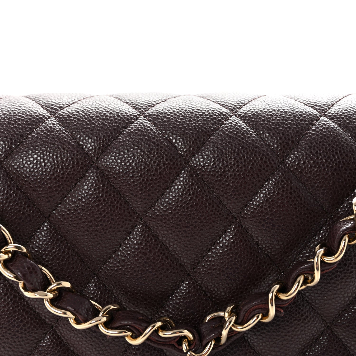Chanel Caviar Quilted Medium Double Flap Dark Brown 8 of 11