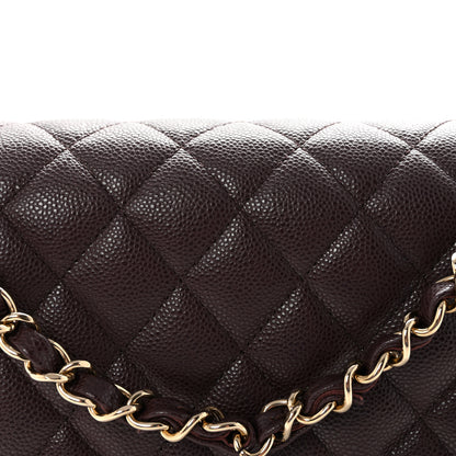 Chanel Caviar Quilted Medium Double Flap Dark Brown 8 of 11