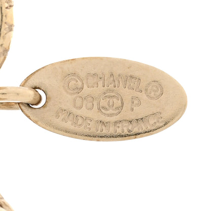 Chanel Beaded Pearl CC Necklace Gold Multicolor 6 of 6