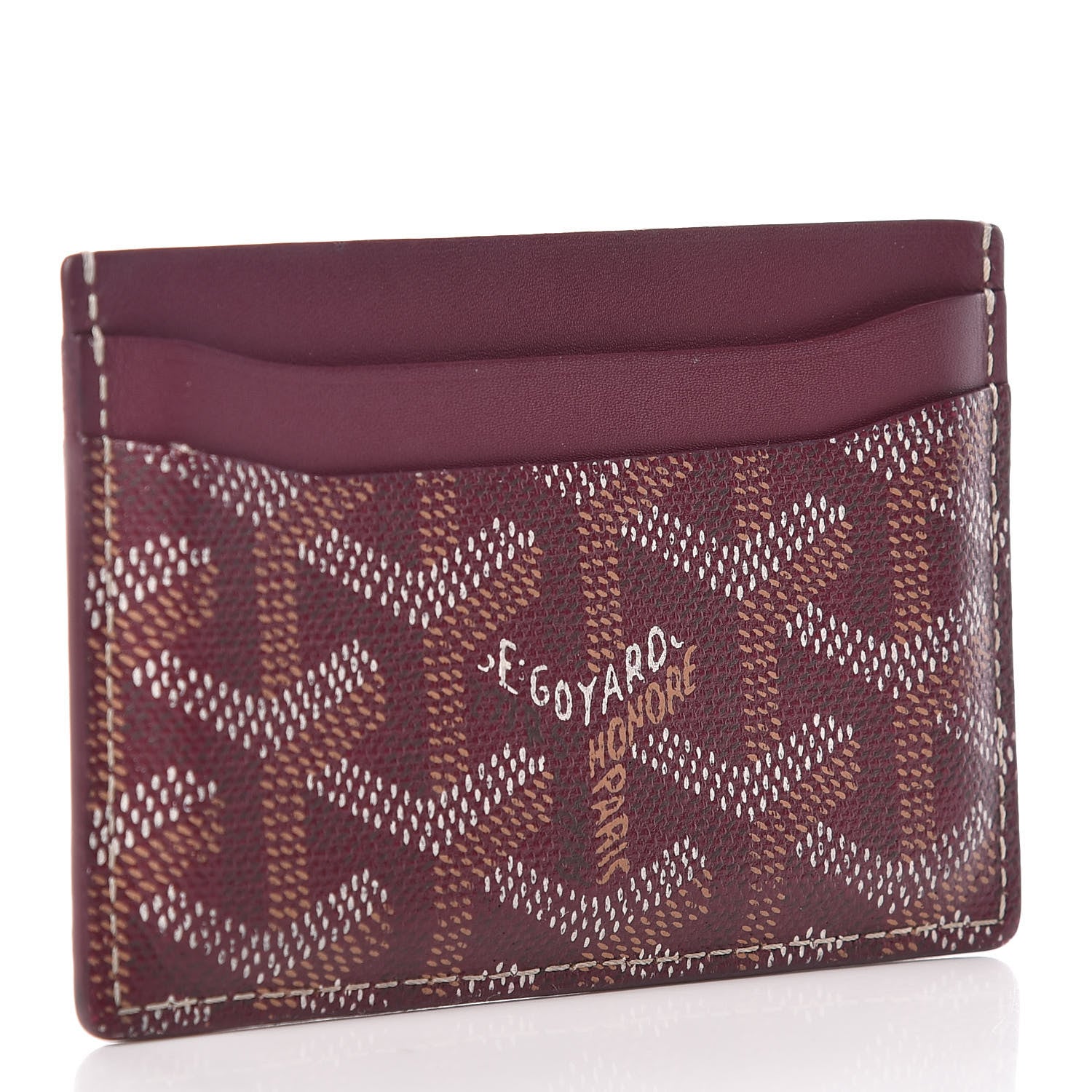 Goyard Goyardine Saint Sulpice Card Holder Bordeaux 3 of 8