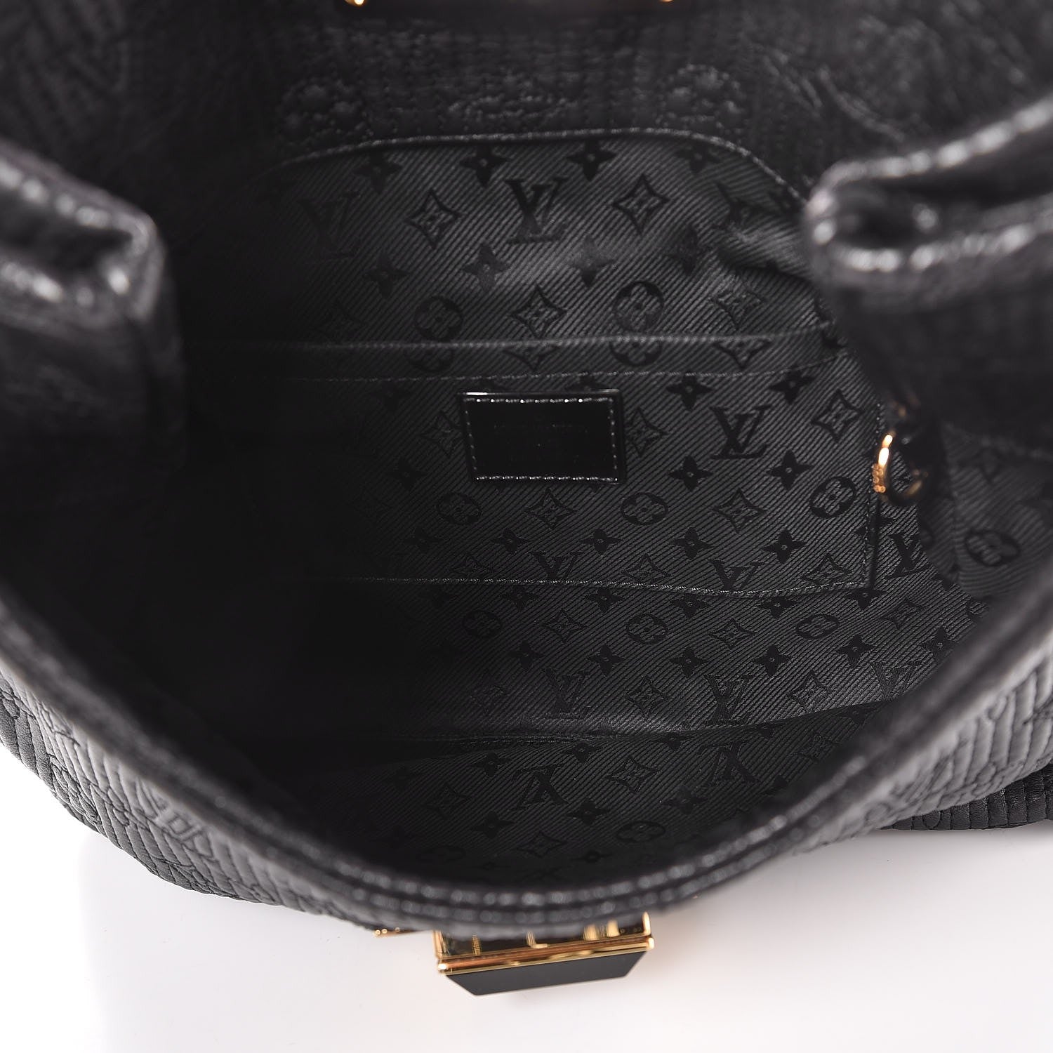 Louis Vuitton Calfskin Quilted Monogram Altair Clutch Black 6 of 7