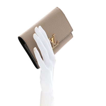 Louis Vuitton Taurillon Capucines Compact Wallet Galet 2 of 7