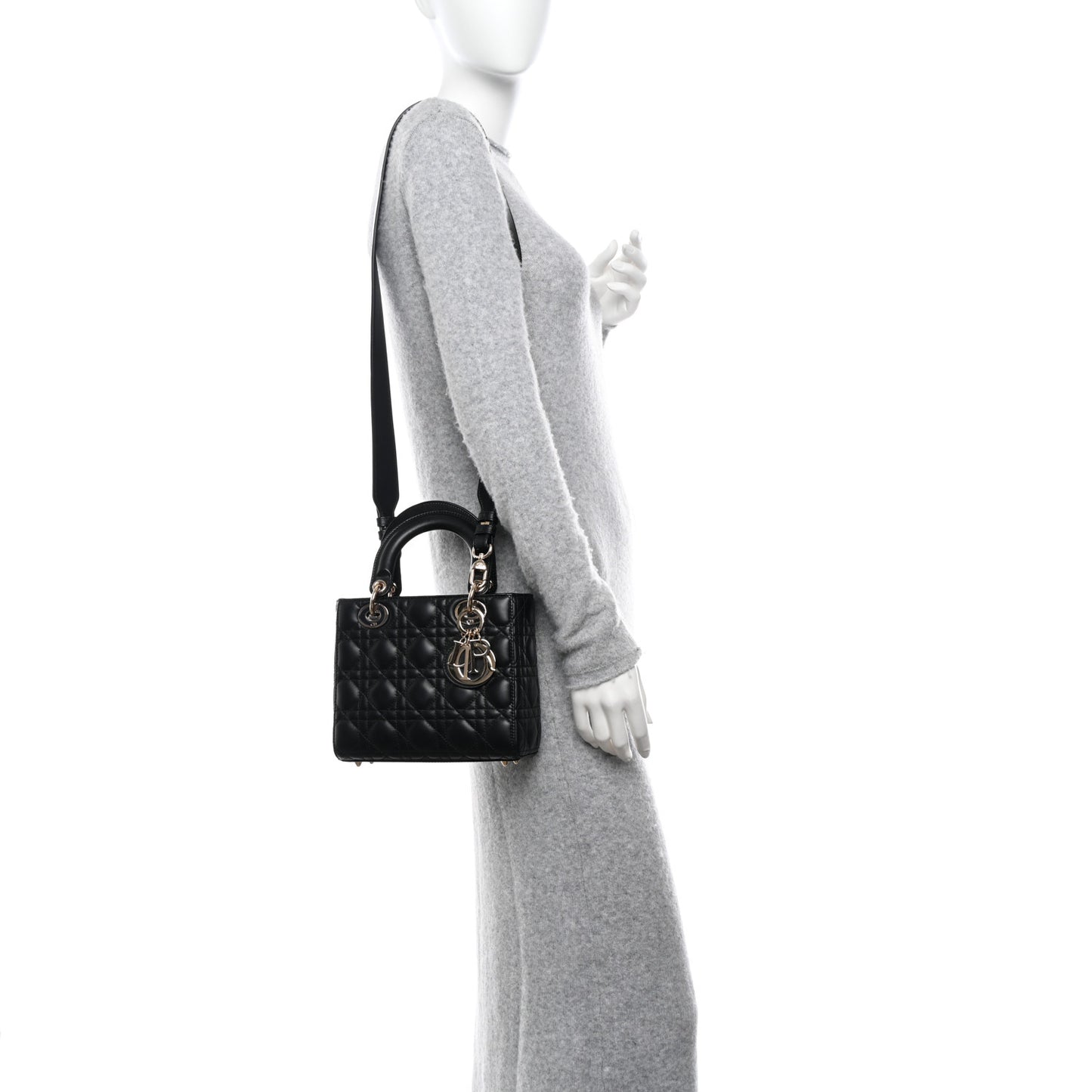 Lambskin Cannage Small My ABCDior Lady Dior Black