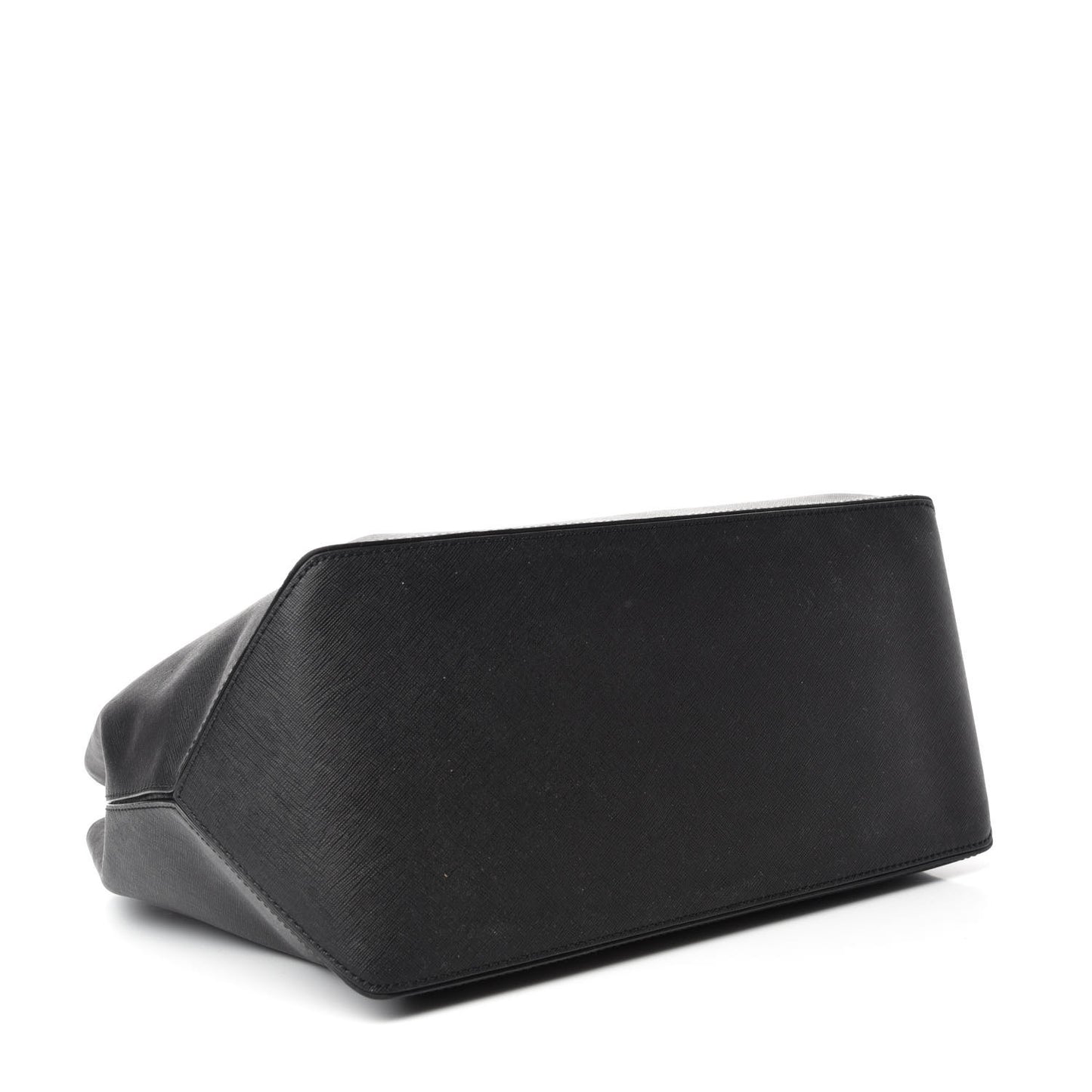 Calfskin Embossed Logo East West Shopper Tote Black
