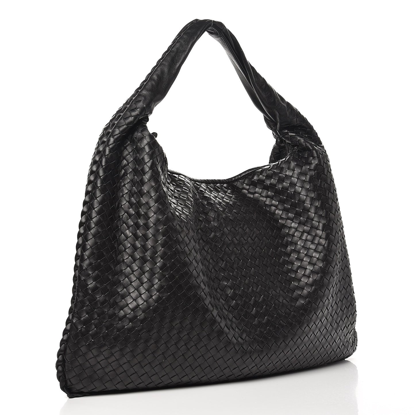 Nappa Intrecciato Maxi Veneta Hobo Nero Black