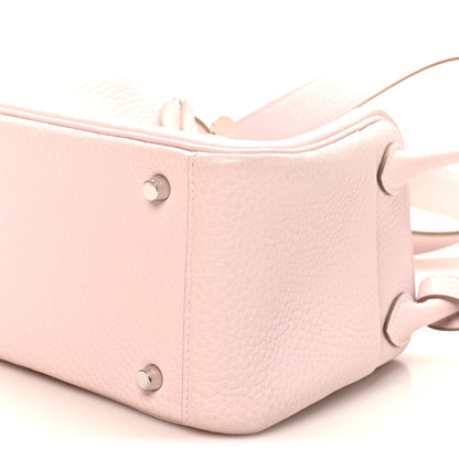 Hermes Taurillon Clemence Verso Mini Lindy 20 Mauve Pale Mushroom 10 of 12