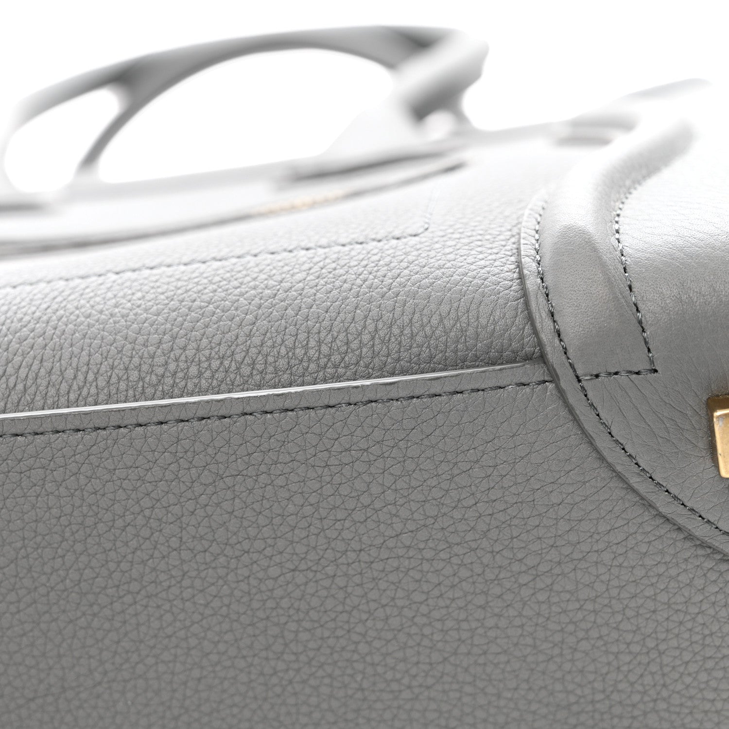 Celine Baby Drummed Calfskin Micro Luggage Kohl 15 of 15