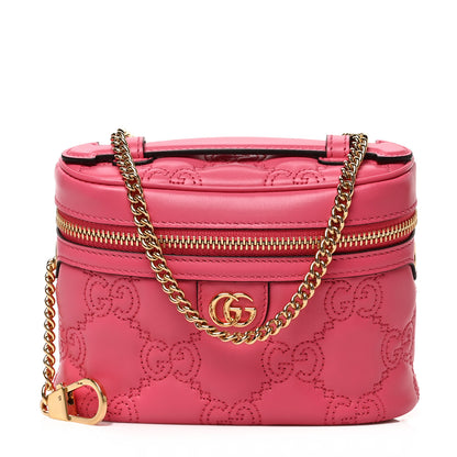 Gucci Calfskin GG Matelasse Mini Top Handle Bag Rhodamine Pink 1 of 8