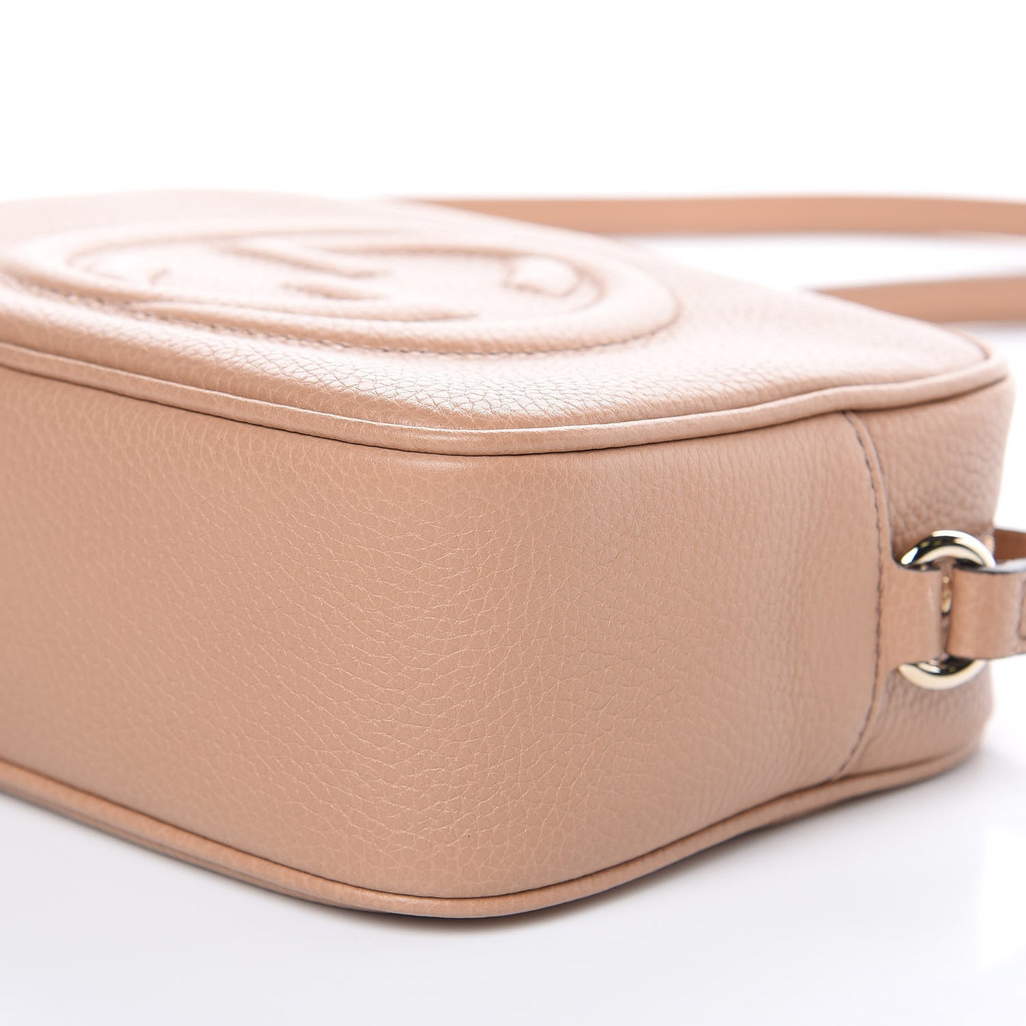 Pebbled Calfskin Small Soho Disco Bag Camelia