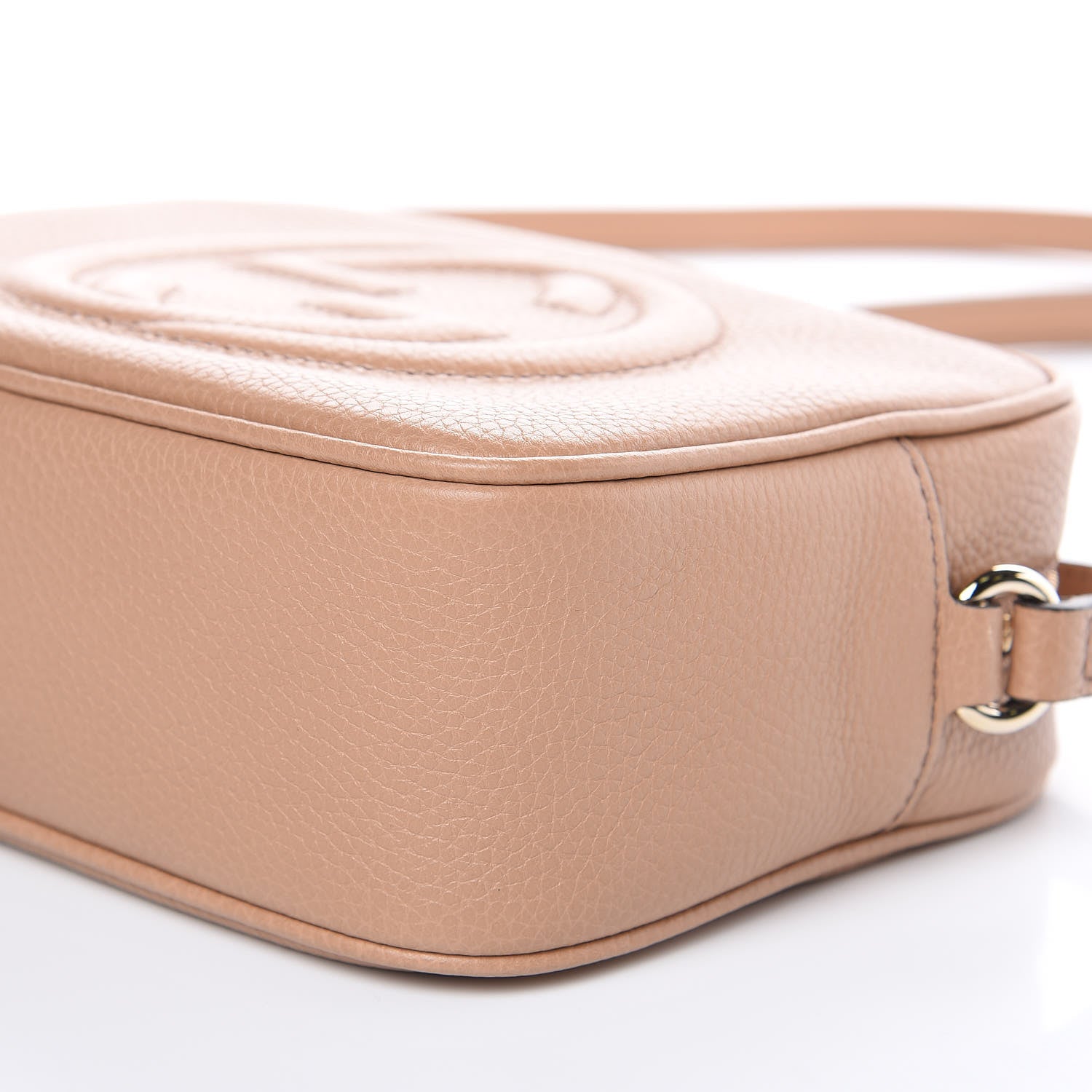 Gucci Pebbled Calfskin Small Soho Disco Bag Camelia 9 of 9