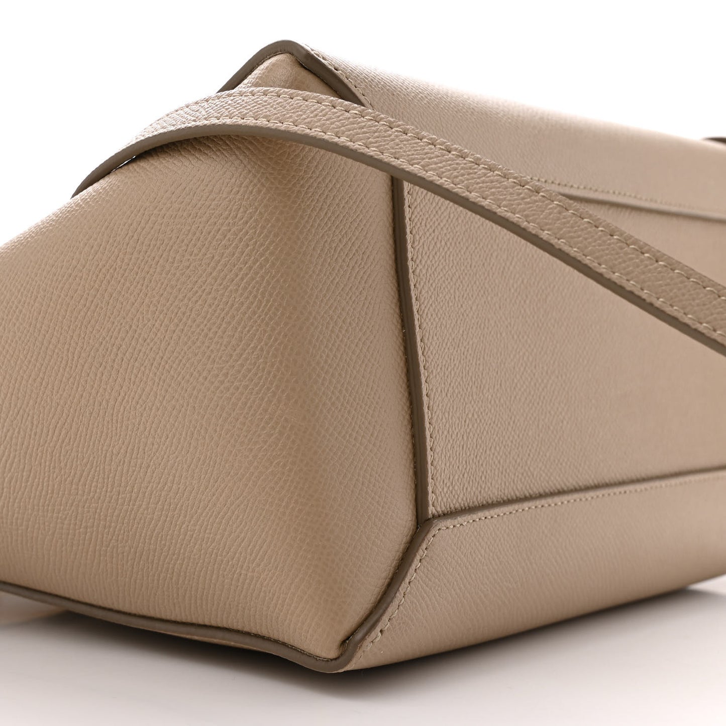Grained Calfskin Micro Belt Bag Light Taupe
