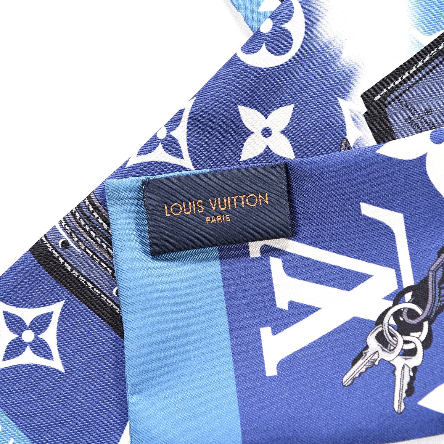 Louis Vuitton Silk Monogram Escale Confidential Bandeau Blue 3 of 3