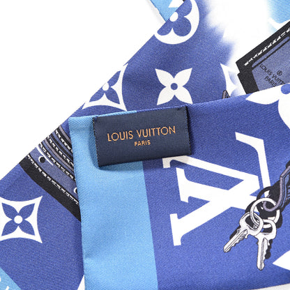 Louis Vuitton Silk Monogram Escale Confidential Bandeau Blue 3 of 3