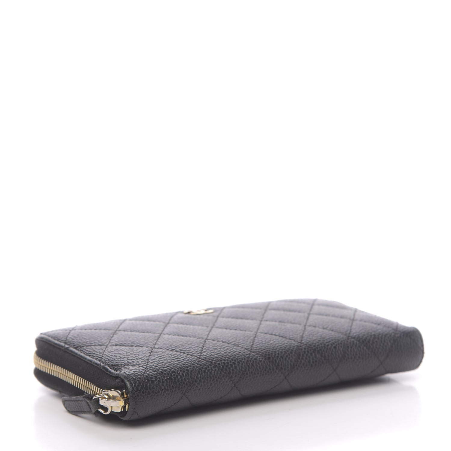 Chanel Caviar Quilted Large Gusset Zip Around Wallet Black 4 of 9