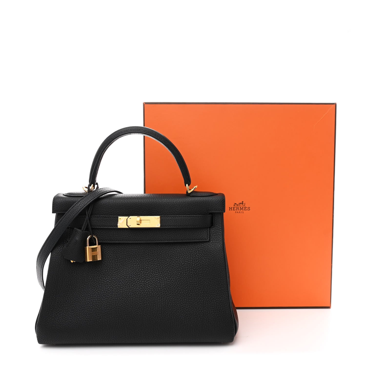 Hermes Togo Kelly Retourne 28 Black 11 of 11