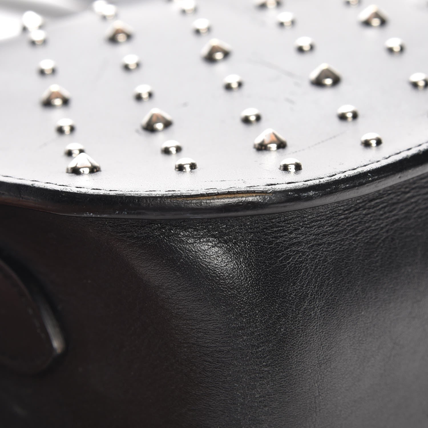 Alexander McQueen Calfskin Studded Small Padlock Crossbody Bag Black 10 of 12