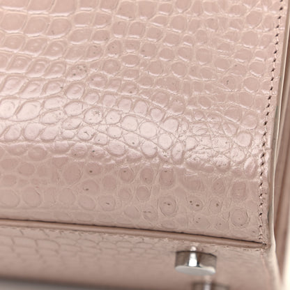 Saint Laurent Calfskin Crocodile Embossed Baby Sac De Jour Rose Antic 21 of 22