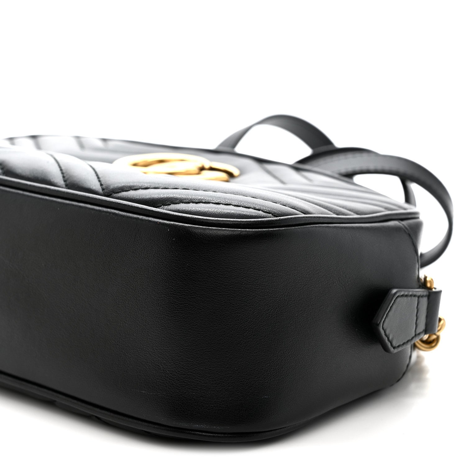 Gucci Calfskin Matelasse Small GG Marmont Chain Shoulder Bag Black 11 of 11