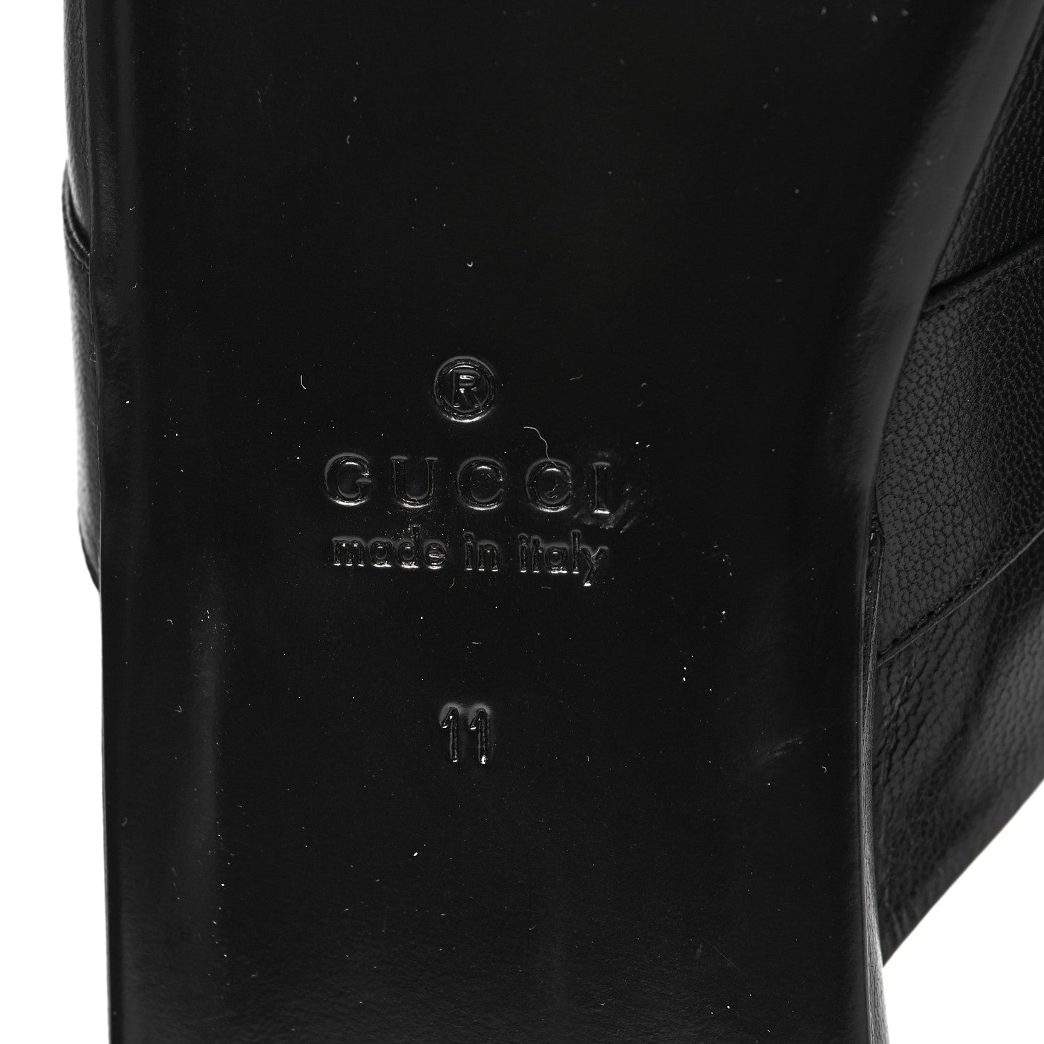 Gucci Goatskin Horsebit Men's Pericle Slippers 11 Black 6 of 9