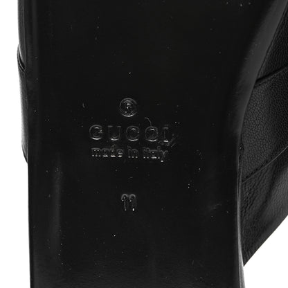 Gucci Goatskin Horsebit Men's Pericle Slippers 11 Black 6 of 9