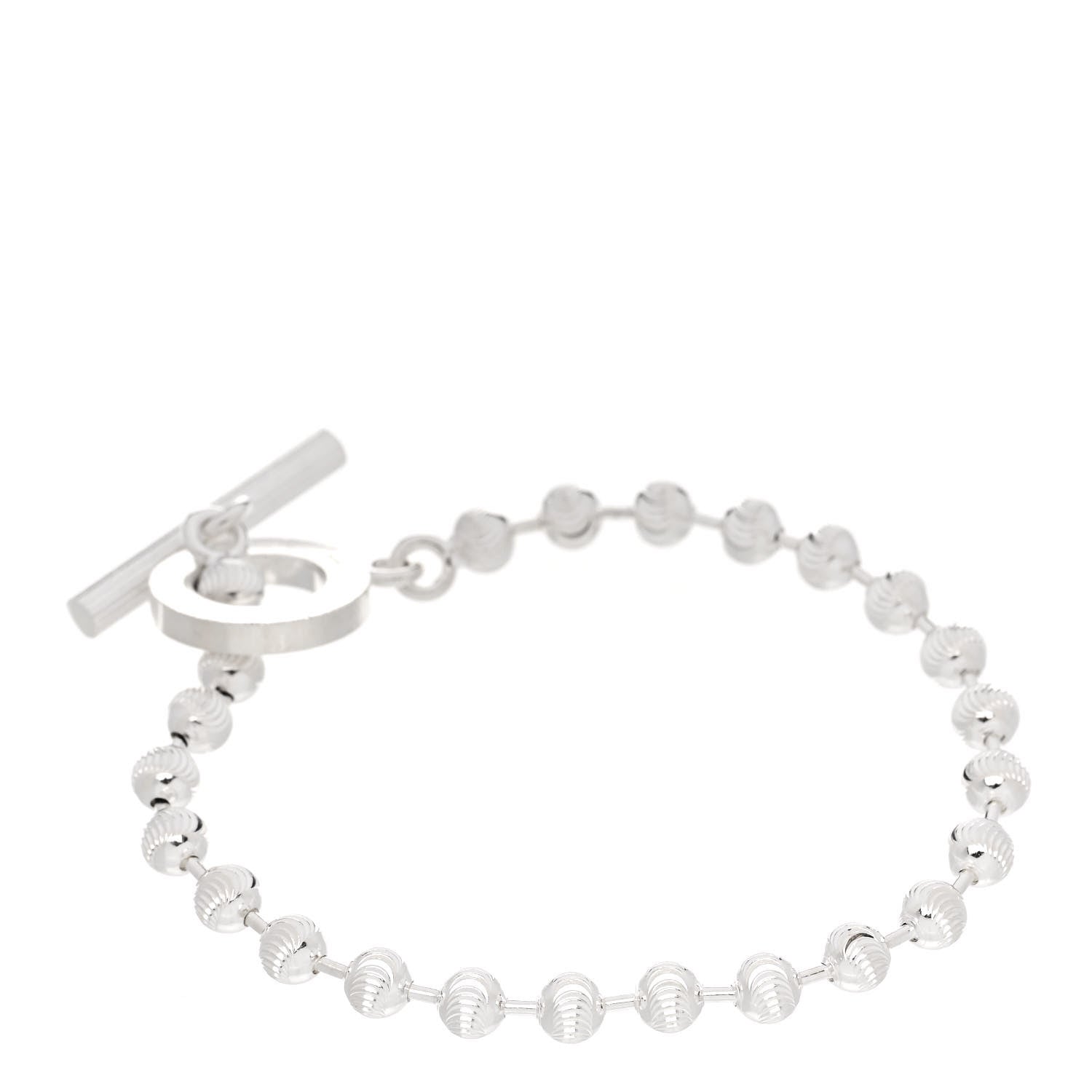 Gucci Sterling Silver Boule Bead Toggle Bracelet 2 of 5