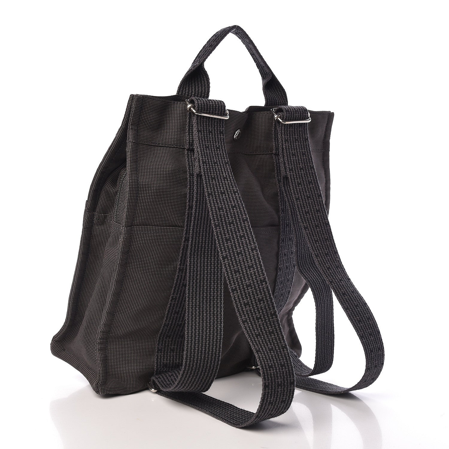 Hermes Canvas Herline Backpack Grey 3 of 10