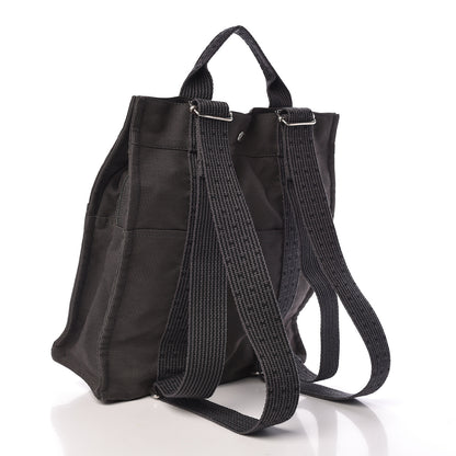 Hermes Canvas Herline Backpack Grey 3 of 10