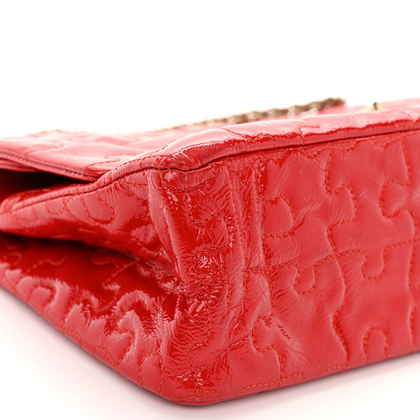 Crackled Patent Calfskin Puzzle Reissue 226 Flap Red