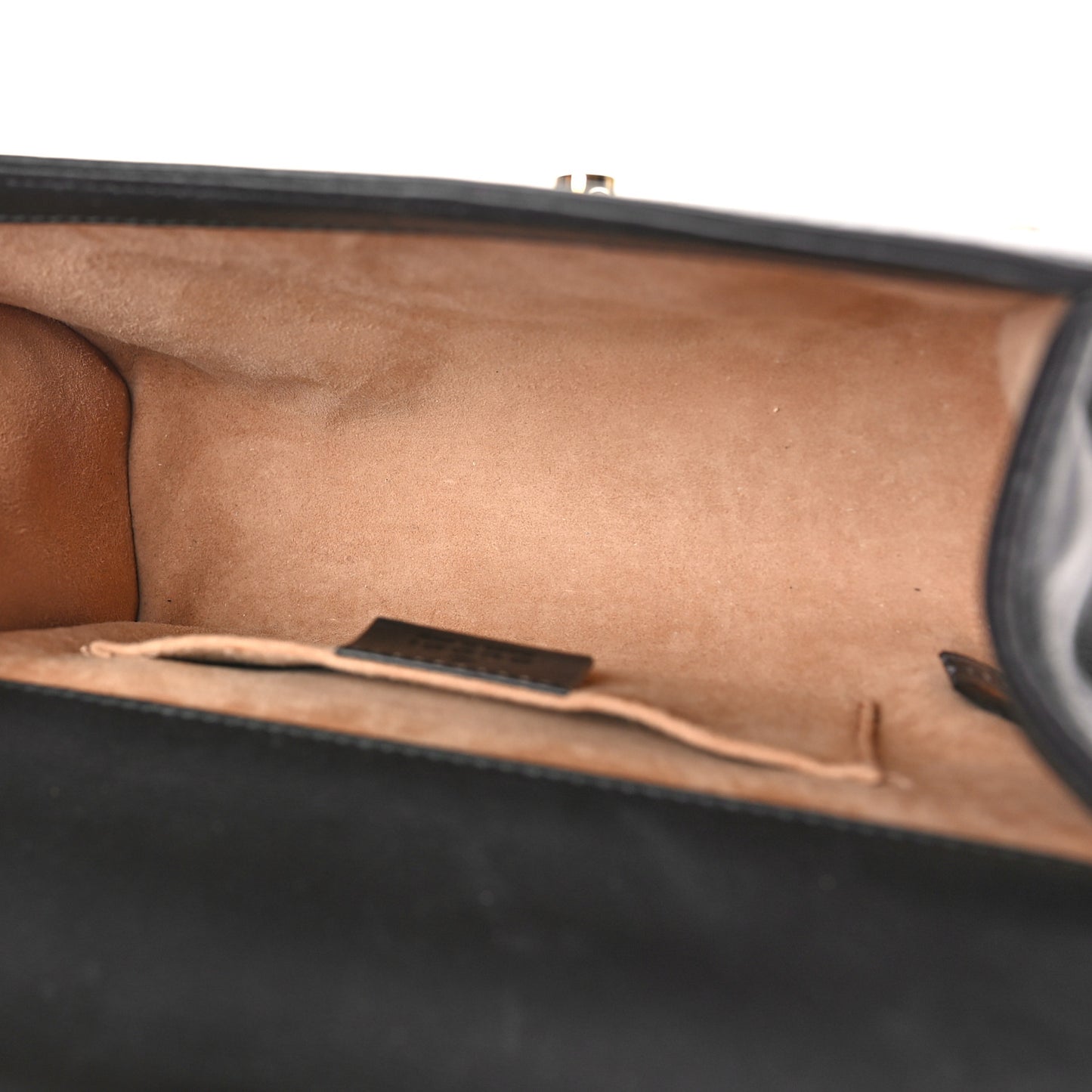 Calfskin Studded Small Padlock Shoulder Bag Black