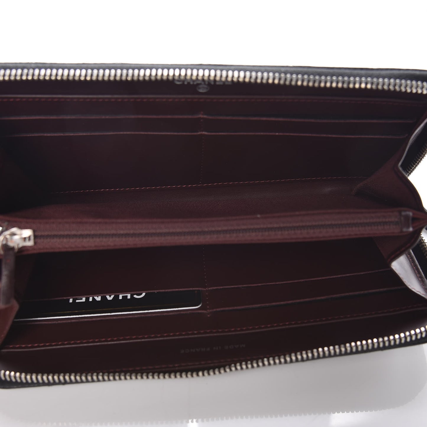 Caviar Quilted Large Gusset Zip Around Wallet Black